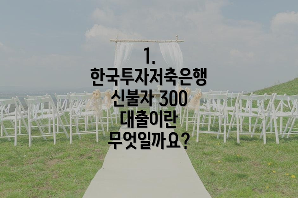 1. 한국투자저축은행 신불자 300 대출이란 무엇일까요?