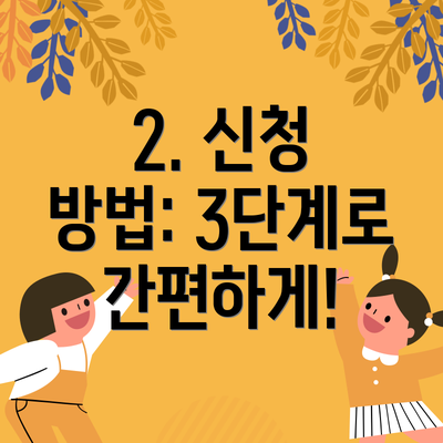2. 신청 방법: 3단계로 간편하게!