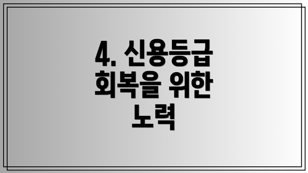 4. 신용등급 회복을 위한 노력