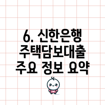 6. 신한은행 주택담보대출 주요 정보 요약