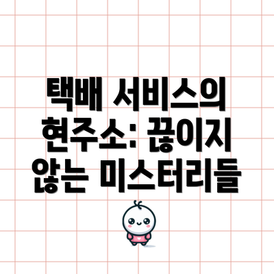 택배 서비스의 현주소: 끊이지 않는 미스터리들