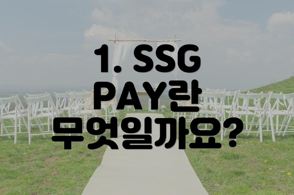1. SSG PAY란 무엇일까요?