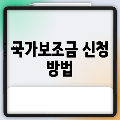 국가보조금 신청 방법