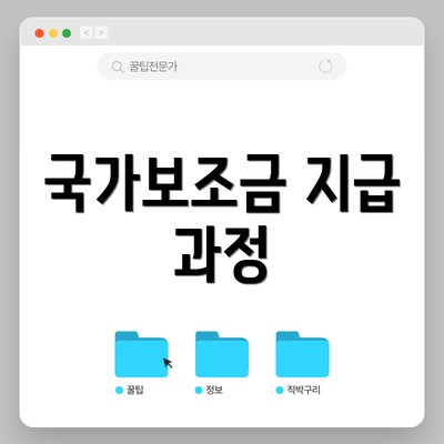 국가보조금 지급 과정