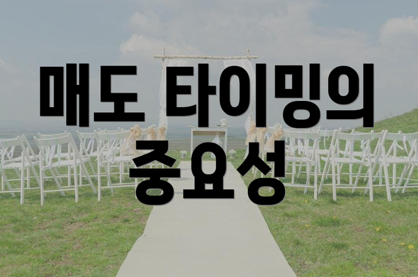 매도 타이밍의 중요성