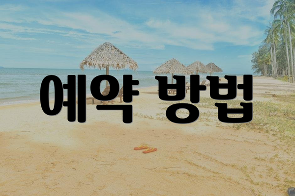 예약 방법
