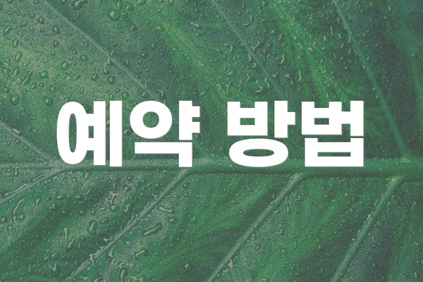 예약 방법