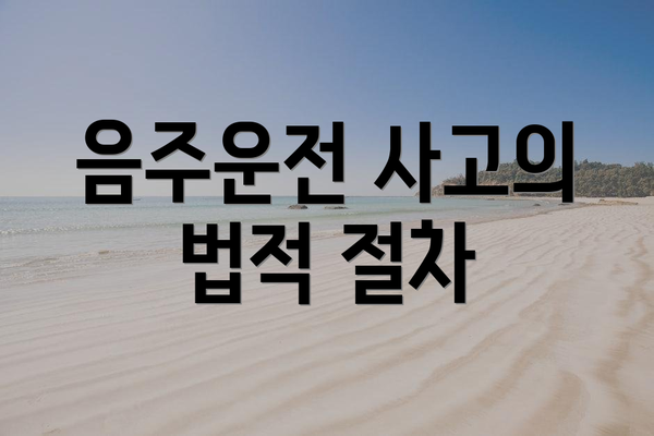 음주운전 사고의 법적 절차