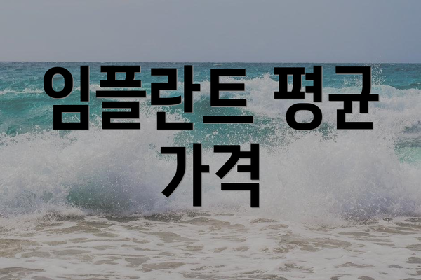 임플란트 평균 가격