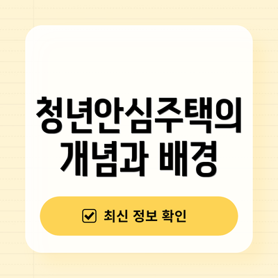 청년안심주택의 개념과 배경