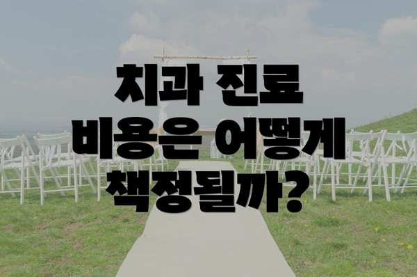 치과 진료 비용은 어떻게 책정될까?