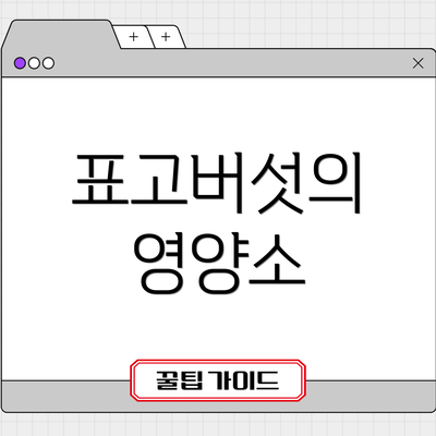표고버섯의 영양소