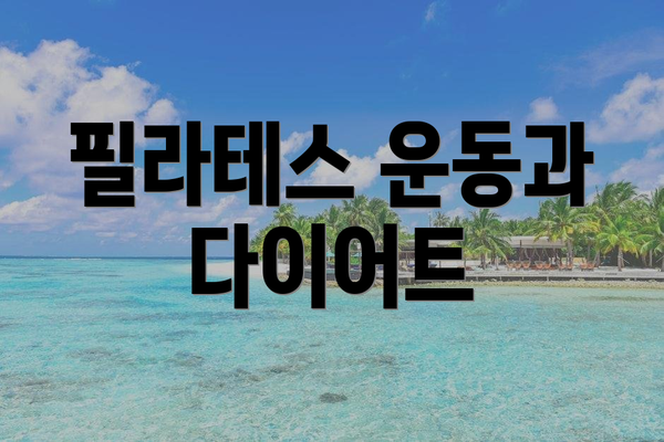필라테스 운동과 다이어트