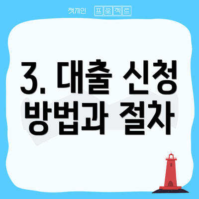 3. 대출 신청 방법과 절차