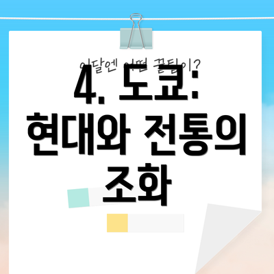 4. 도쿄: 현대와 전통의 조화