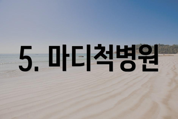 5. 마디척병원