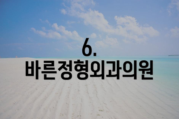 6. 바른정형외과의원