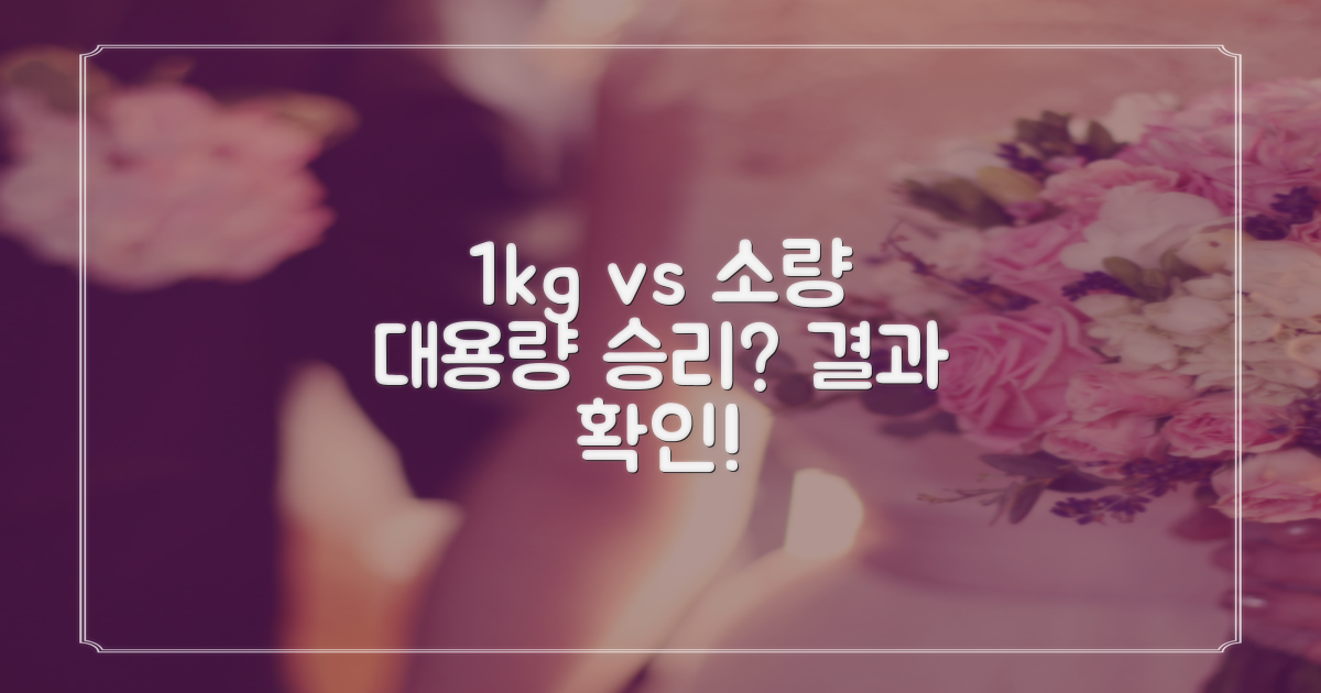1kg 대용량 vs 소량 비교