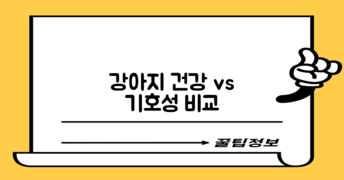 강아지 건강 vs 기호성 분석