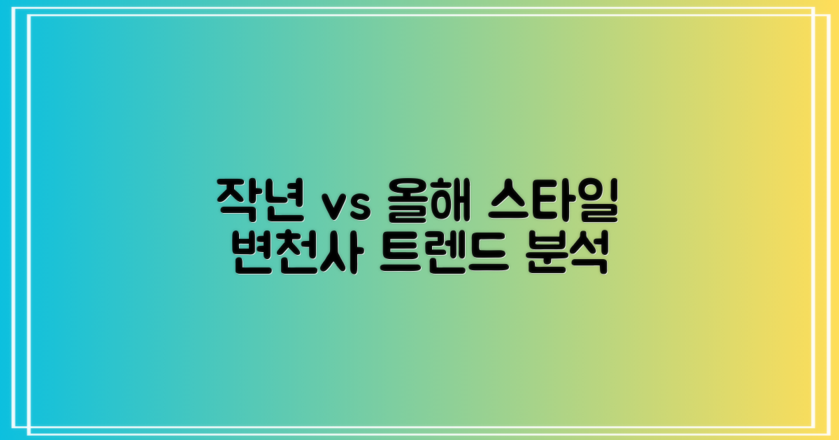 작년 vs 올해 스타일 비교