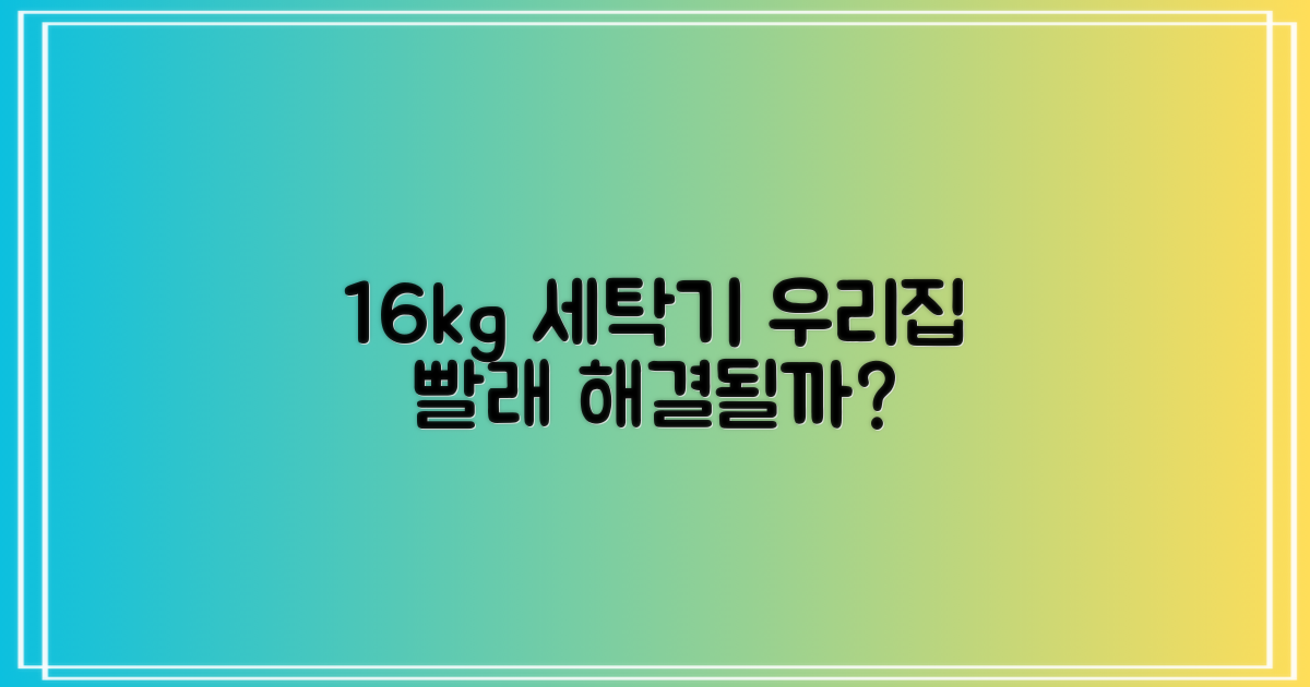 16kg, 우리집 빨래 감당할까?