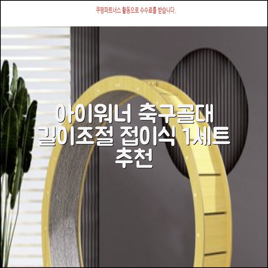 아이워너 길이 조절 접이식 축구골대 세트, 혼합색상, 1세트 추천 리뷰