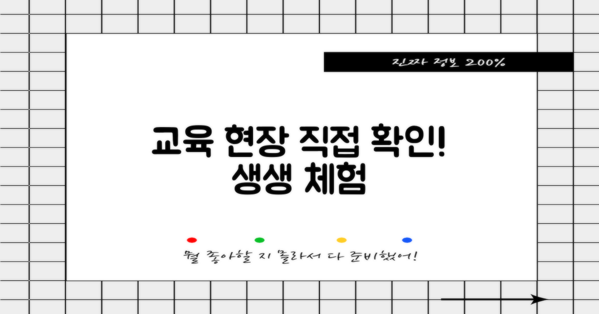 교육 환경, 직접 살펴보세요!