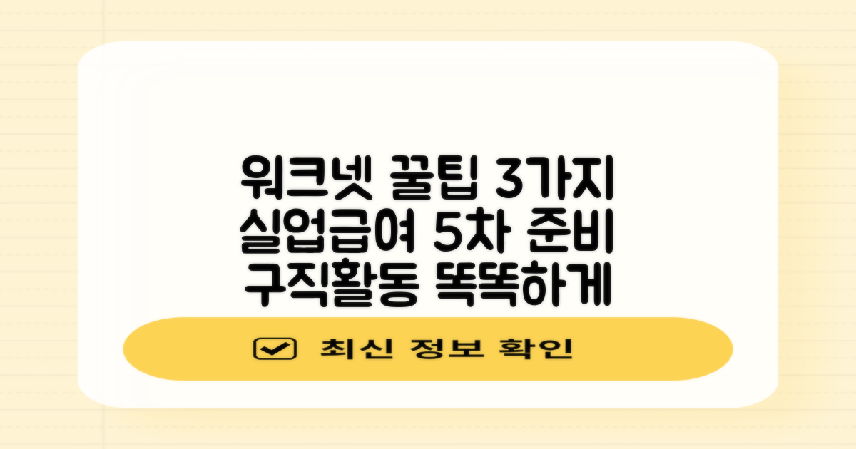 워크넷 활용 3가지 팁: 실업급여 5차 구직활동, 똑똑하게 준비하기