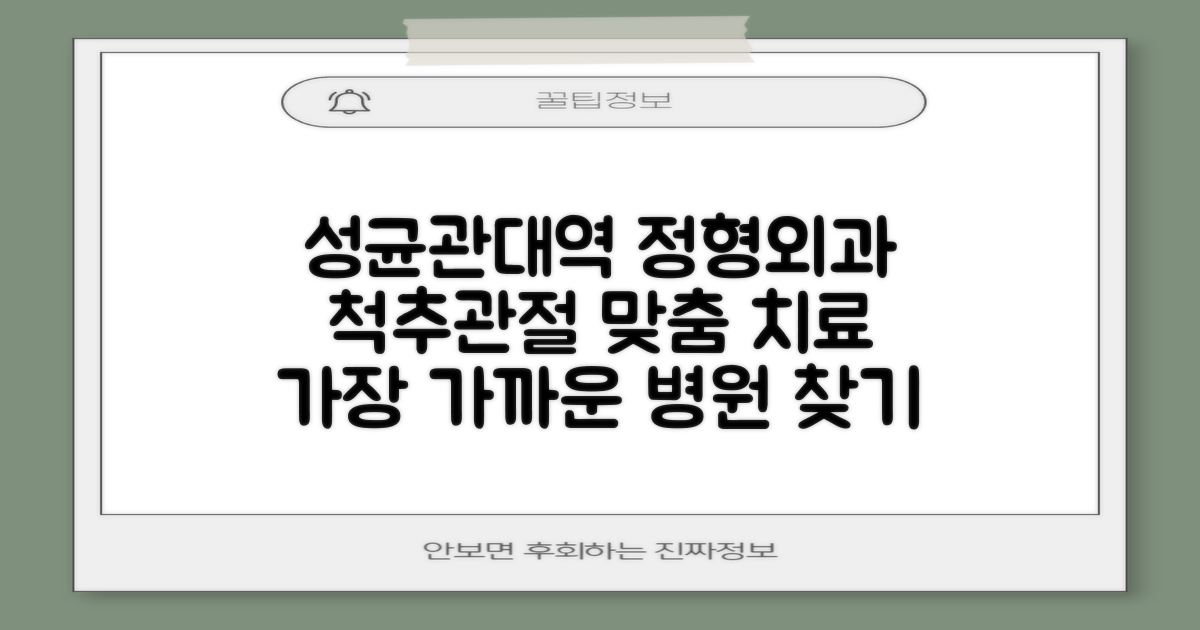 성균관대역 정형외과 선택 가이드: 척추, 관절 문제, 맞춤 치료 비교