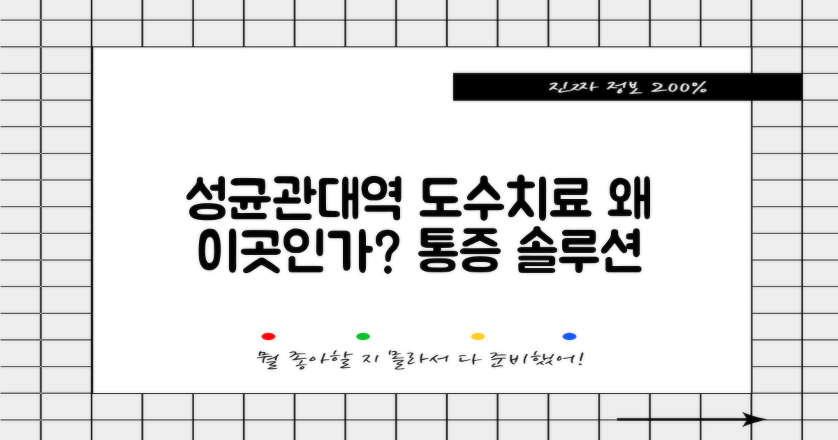 도수치료, 왜 성균관대역인가