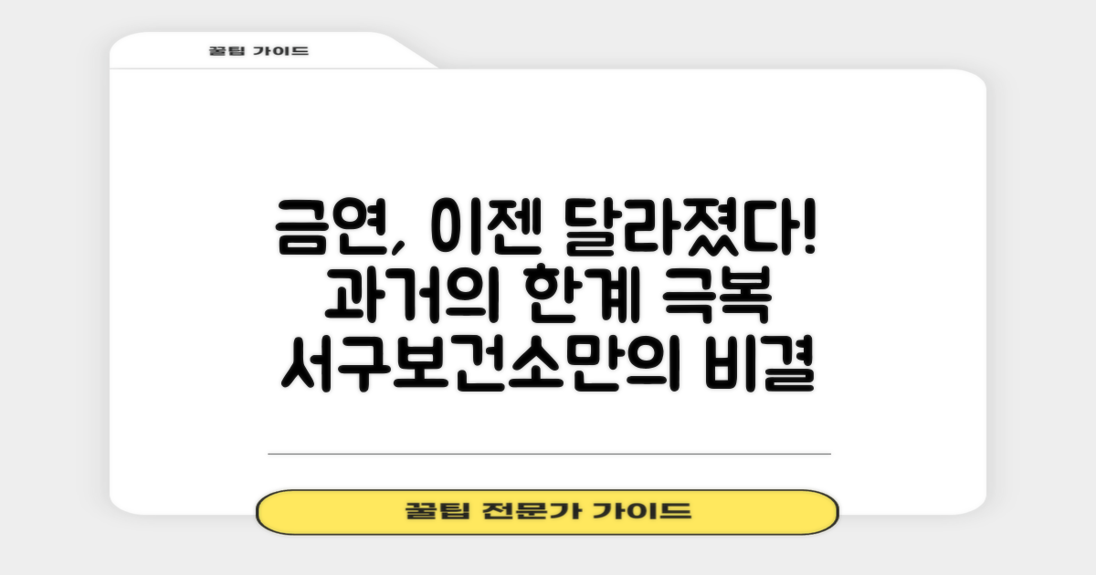 과거 금연 방식의 한계와 현재 서구보건소 금연클리닉의 차별점