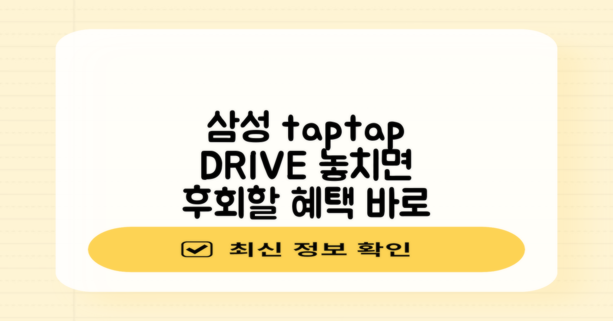삼성카드 taptap DRIVE 혜택, 안 쓰면 엄청 후회할 거야!