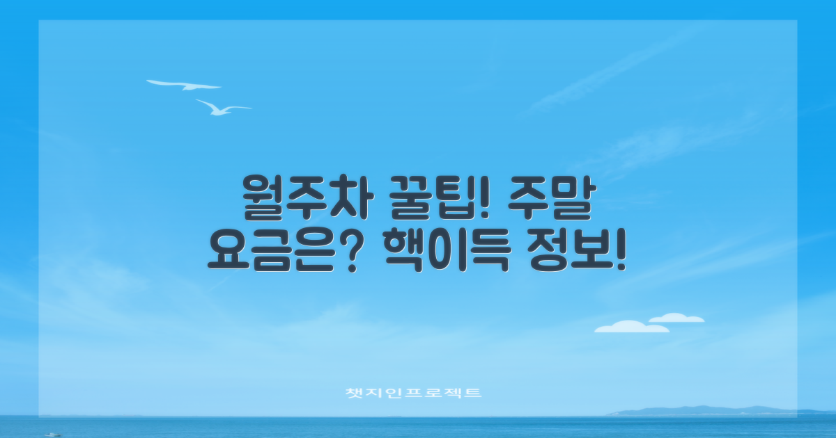 월주차 꿀팁, 주말 요금은?