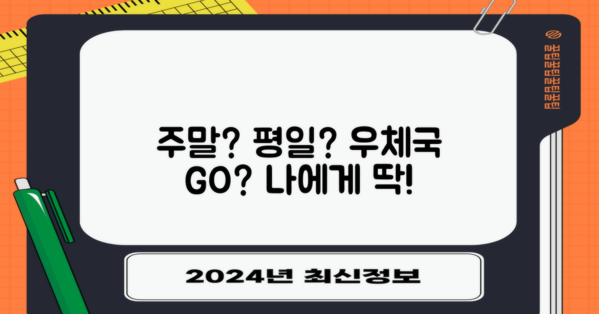 주말 방문 vs 평일 이용: 나에게 맞는 우체국 이용 방법