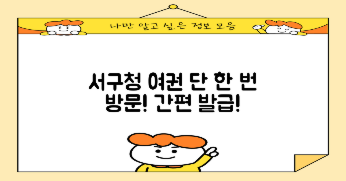 서구청 여권 발급, 한 번 방문으로 간편하게!