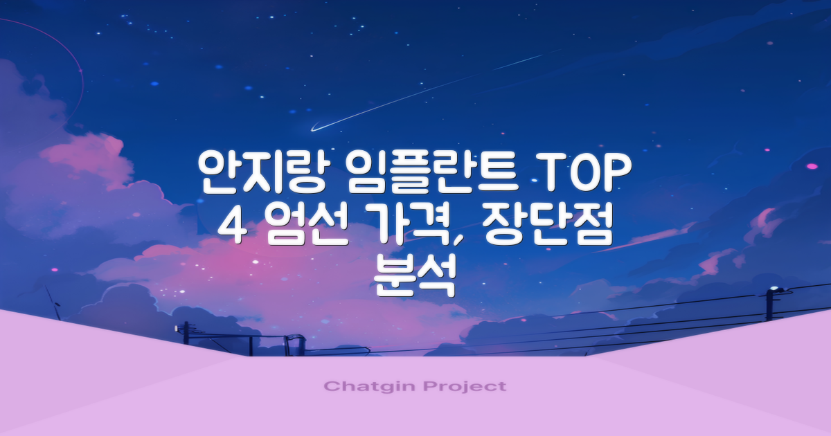 안지랑역 임플란트 치과 TOP 4, 가격비교 및 장단점 분석