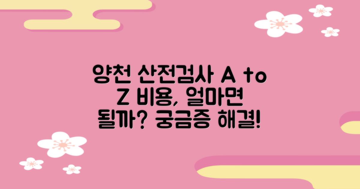 산전검사 비용, 얼마면 될까요? 양천구보건소 A to Z