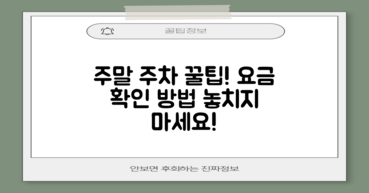 주말 주차 요금, 이렇게 확인하고 이용하세요! (2가지 팁)